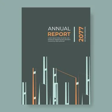 Modern A4 cover design template. Business annual report presentation. Poster Stock Illustration