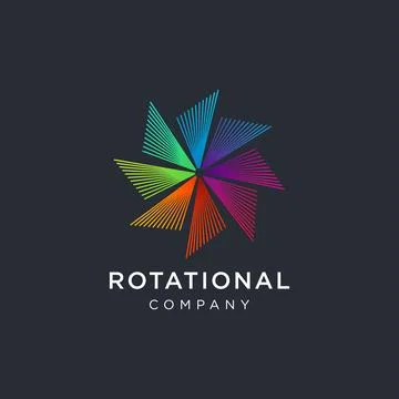 Modern Abstract 360 degrees rotational logo icon vector template Illustrazione stock