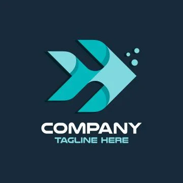 Modern abstract 3D fish logo. Vector illustration. Stock Illustration
