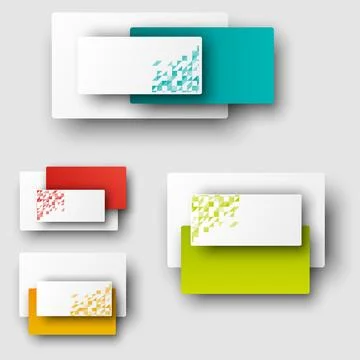 Modern Abstract 3D Geometric Composition Ilustração Stock