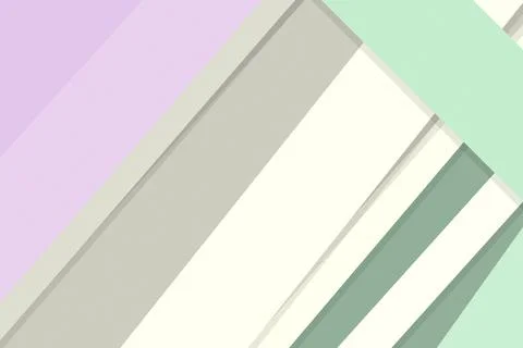 A modern abstract 3D geometry of diagonal stripes in mint, lilac and cream .. Stock Illustration