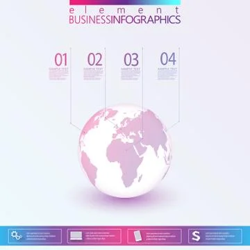 Modern Abstract 3D network template infographic with place for your text. Can be Stock Illustration