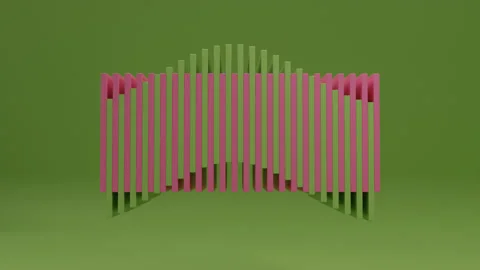Modern abstract 3D render featuring geometric objects, minimalist digital Stock Footage 339634579