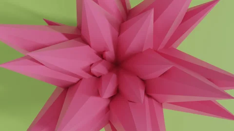 Modern abstract 3D render with geometric elements in a minimal contemporary  Stock Footage 338251872