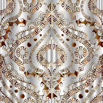 Modern abstract 3d vector seamless pattern. Illustrazione stock