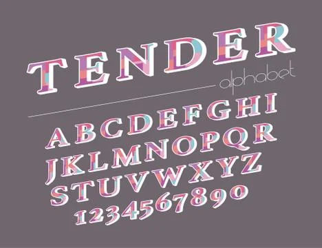 Modern abstract alphabet. Stock Illustration