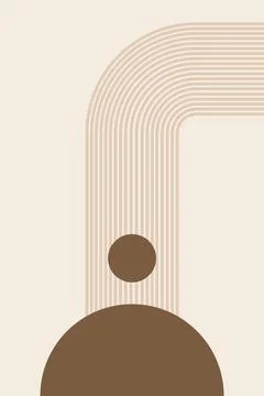 Modern Abstract Arch Printable Wall Art Stock Illustration