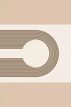 Modern Abstract Arch Printable Wall Art Stock Illustration