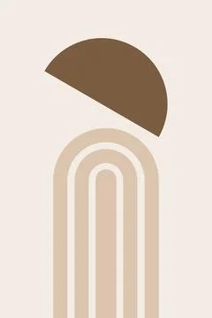 Modern Abstract Arch Printable Wall Art Stock Illustration