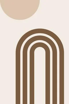 Modern Abstract Arch Printable Wall Art Stock Illustration