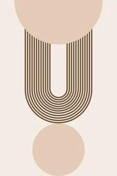 Modern Abstract Arch Printable Wall Art Stock Illustration