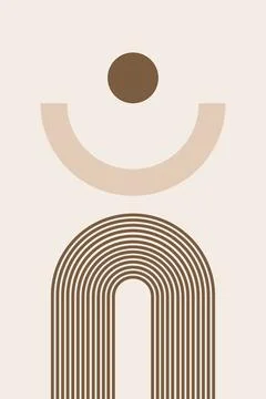 Modern Abstract Arch Printable Wall Art Stock Illustration