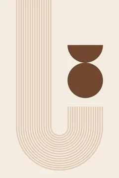 Modern Abstract Arch Printable Wall Art Stock Illustration