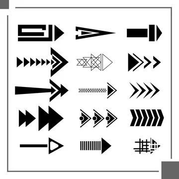 Modern abstract arrow icon Stock Illustration