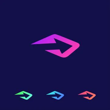 Modern abstract arrow logo Stock Illustration
