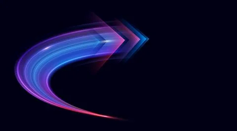 Modern abstract arrows moving at high speed. Colourful dynamic motion. Tech.. Stock Illustration