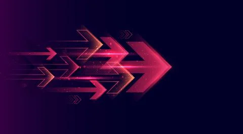 Modern abstract arrows moving at high speed. Dynamic motion. Technology mov.. Stock Illustration