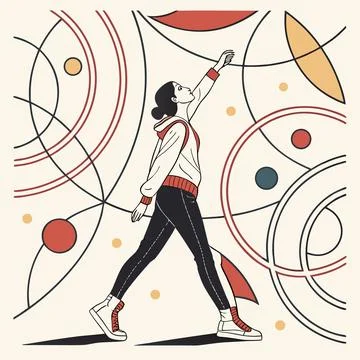 Modern Abstract Art Base: Timeless and Flexible Design Element Illustrazione stock