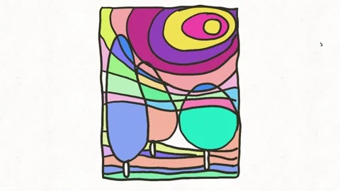 Modern Abstract Art Creation Stock Footage 331633977