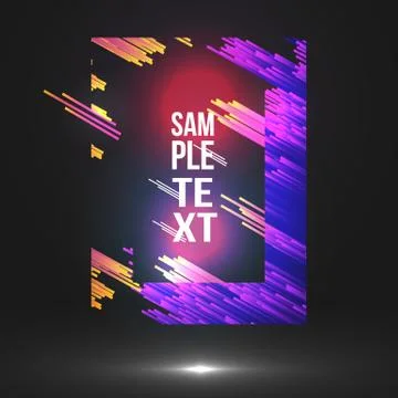 Modern Abstract Art Frame for text Art graphics - Vector Illustration. Stock Illustration