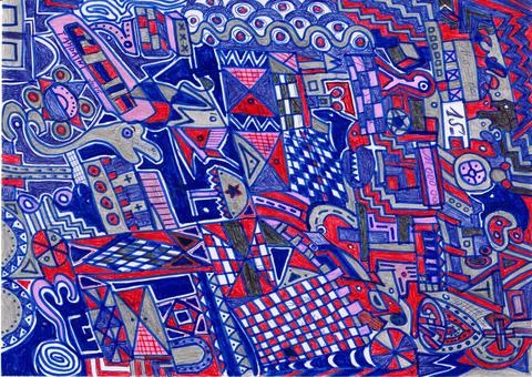 Modern abstract  art Illustrazione stock