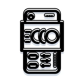 Modern abstract audio control equalizer interface design Stock Illustration