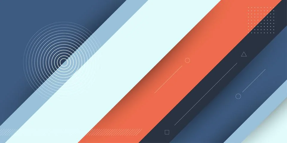 Modern abstract background with 3d diagonal stripe or papercut elements and past Illustrazione stock