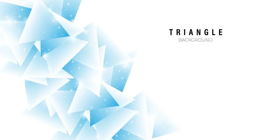 Modern abstract background with 3d triangular elements and glowing particle effe Stock Illustration