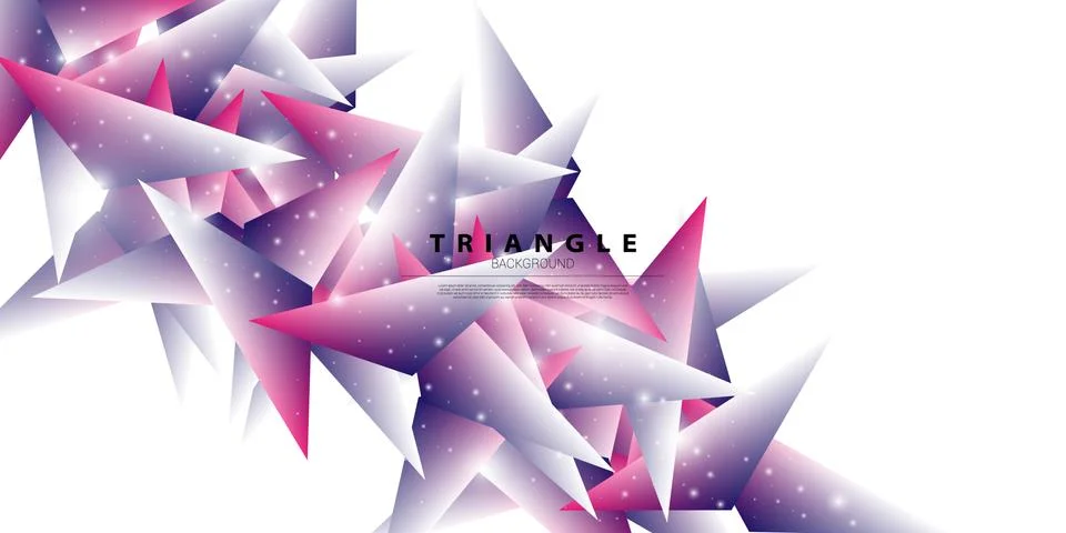 Modern abstract background with 3d triangular elements and glowing particle effe イラスト素材
