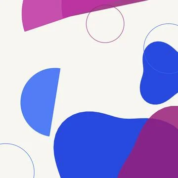 Modern Abstract Background with Blue and Purple Organic Shapes and Geometri.. Stock Illustration