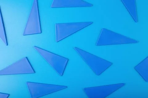 Modern abstract background with blue triangles 스톡 사진