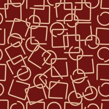 Modern abstract background with brass wire fractured elements in square and c Stock Illustration