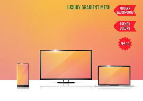 Modern abstract background. Colors transition concept. Gradient mesh. Trendy  Stock Illustration