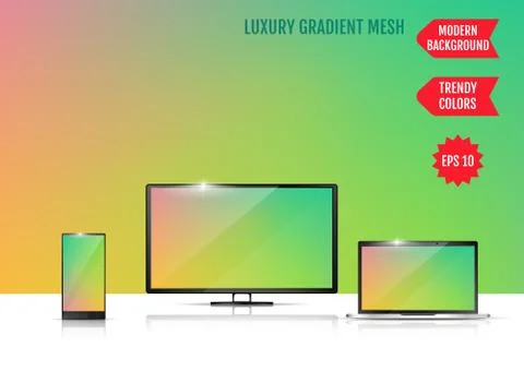 Modern abstract background. Colors transition concept. Gradient mesh. Trendy  Stock Illustration