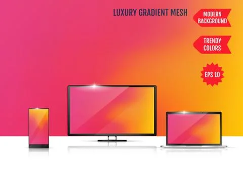 Modern abstract background. Colors transition concept. Gradient mesh. Trendy  Stock Illustration