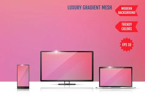 Modern abstract background. Colors transition concept. Gradient mesh. Trendy  Stock Illustration