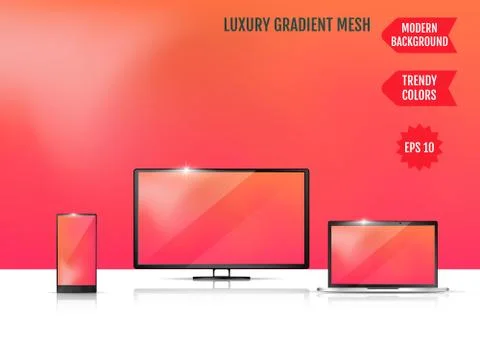 Modern abstract background. Colors transition concept. Gradient mesh. Trendy  Stock Illustration
