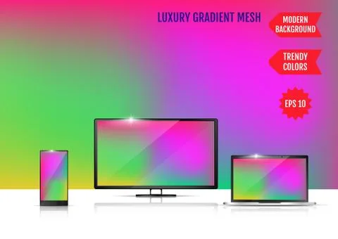 Modern abstract background. Colors transition concept. Gradient mesh. Trendy  Stock-Illustration