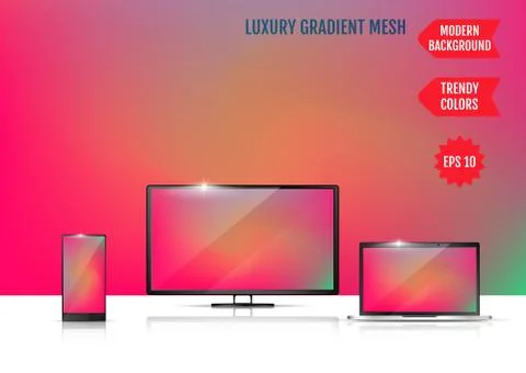 Modern abstract background. Colors transition concept. Gradient mesh. Trendy  Stock Illustration