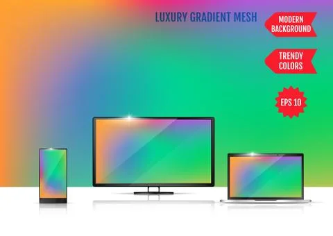 Modern abstract background. Colors transition concept. Gradient mesh. Trendy  스톡 일러스트
