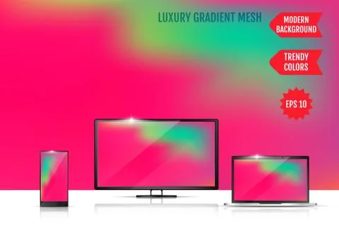 Modern abstract background. Colors transition concept. Gradient mesh. Trendy  Stock Illustration