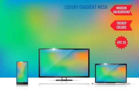 Modern abstract background. Colors transition concept. Gradient mesh. Trendy  Stock-Illustration