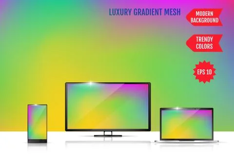 Modern abstract background. Colors transition concept. Gradient mesh. Trendy  Stock Illustration
