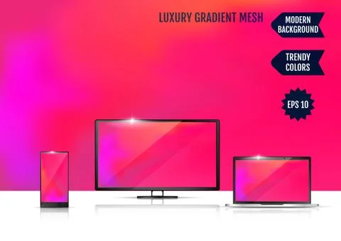 Modern abstract background. Colors transition concept. Gradient mesh. Trendy  Stock Illustration