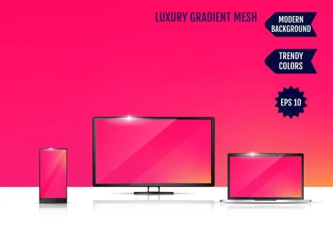 Modern abstract background. Colors transition concept. Gradient mesh. Trendy  Stock Illustration