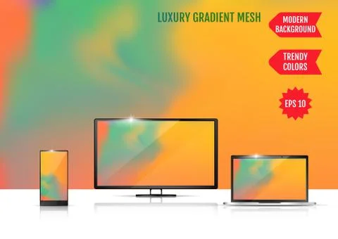 Modern abstract background. Colors transition concept. Gradient mesh. Trendy  Stock-Illustration