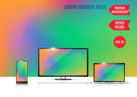 Modern abstract background. Colors transition concept. Gradient mesh. Trendy  Stock-Illustration