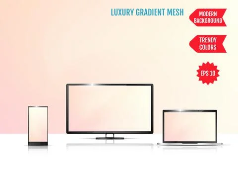 Modern abstract background. Colors transition concept. Gradient mesh. Trendy  Stock Illustration