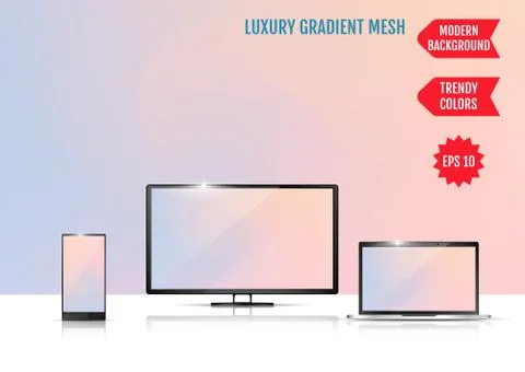 Modern abstract background. Colors transition concept. Gradient mesh. Trendy  Stock Illustration