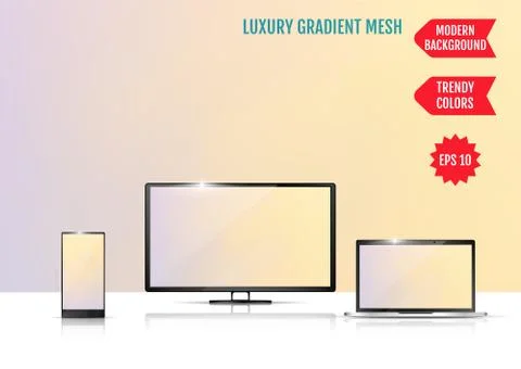 Modern abstract background. Colors transition concept. Gradient mesh. Trendy  Stock Illustration